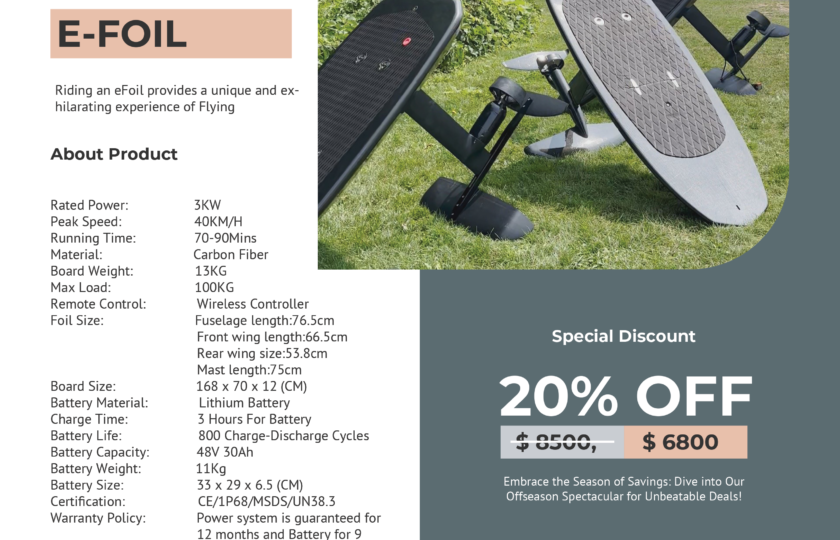 Used Efoil for Sale in Toronto Off-Season Special
