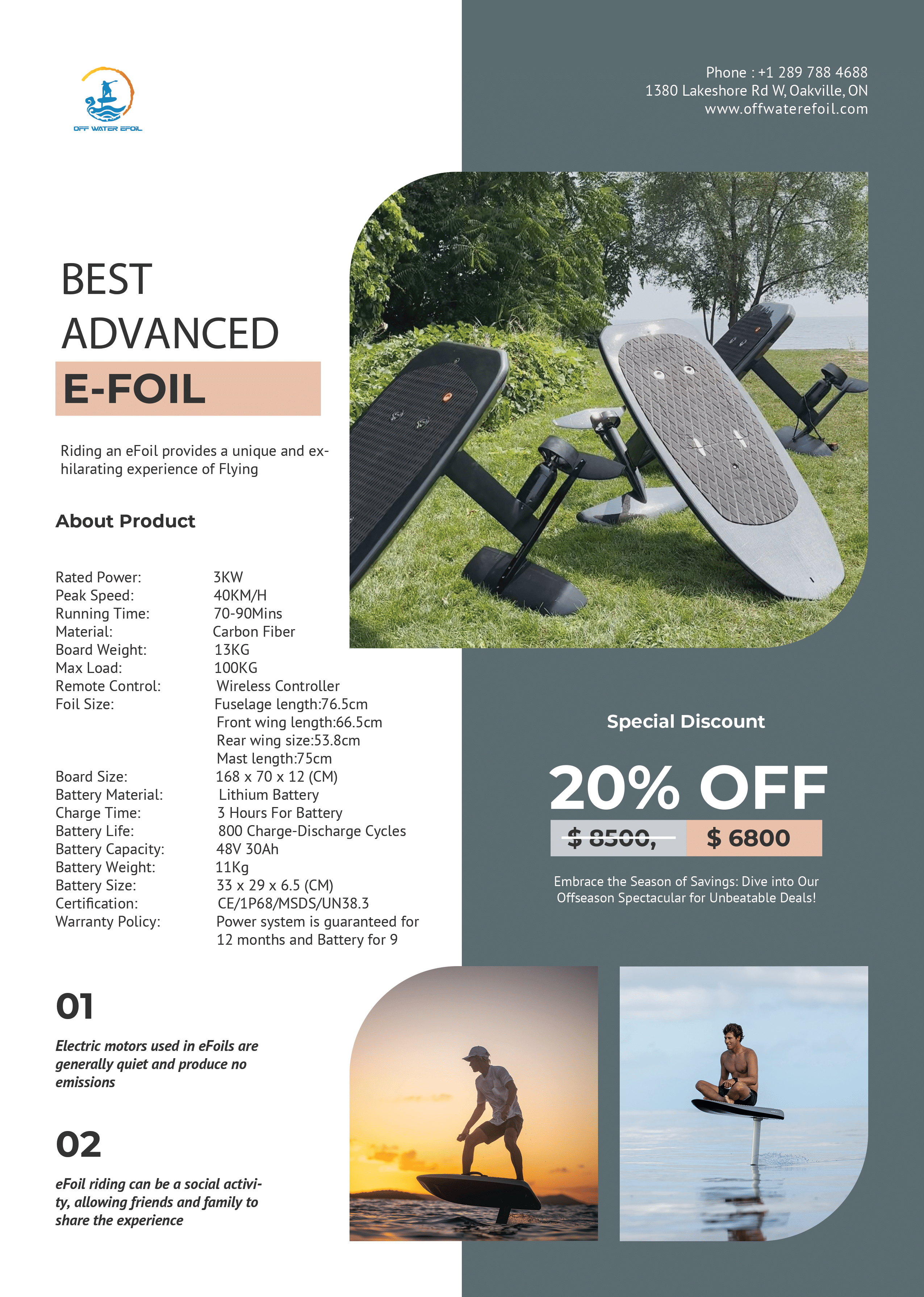 Used Efoil for Sale in Toronto Off-Season Special